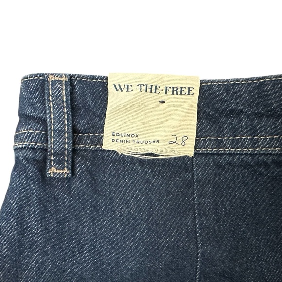 Free People We The Free Equinox Denim Trousers in Ritual Blue - Picture 10 of 13